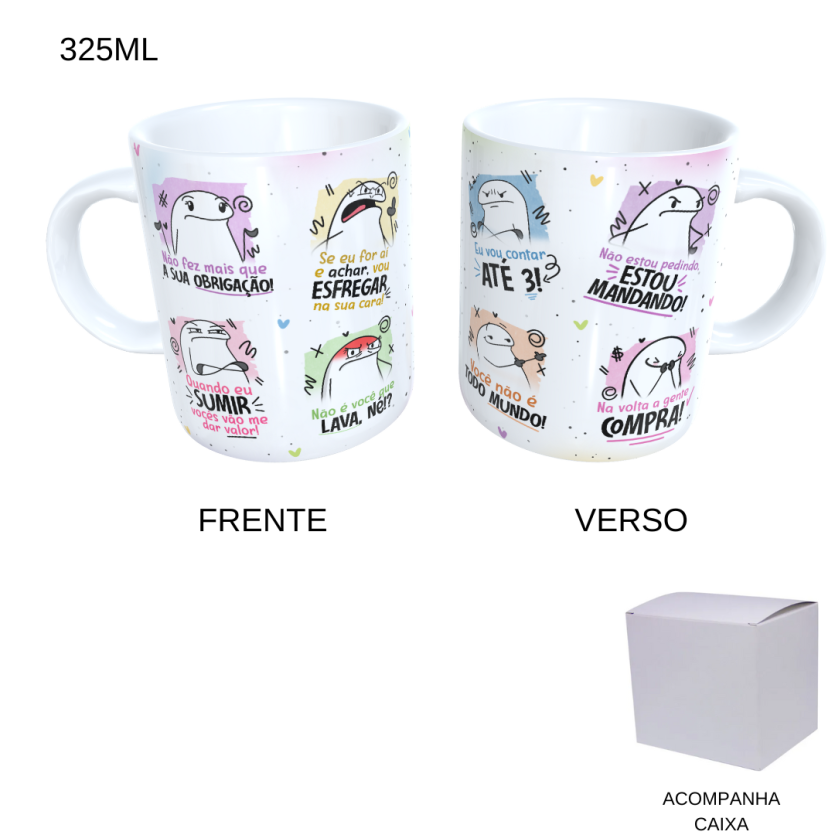Caneca 325ml Flork - Dia Das Mães - Frases