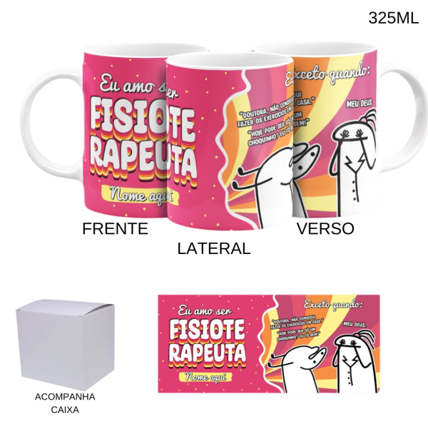 Caneca 325ml Flork - Profissões - Eu Amo Ser Fisioterapeuta - Image 2