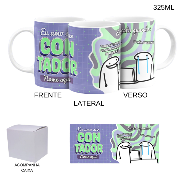 Caneca 325ml Flork - Profissões - Eu Amo Ser Contador (a) - Image 2