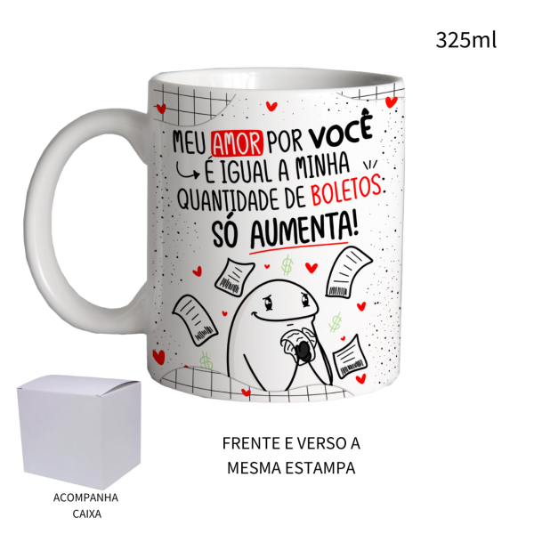 Caneca Flork 325ml Dia Dos Namorados Meu Amor Por Você É