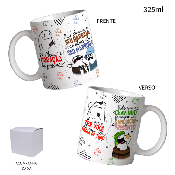 Caneca Flork 325ml Dia Dos Namorados Chavinho Meu coração