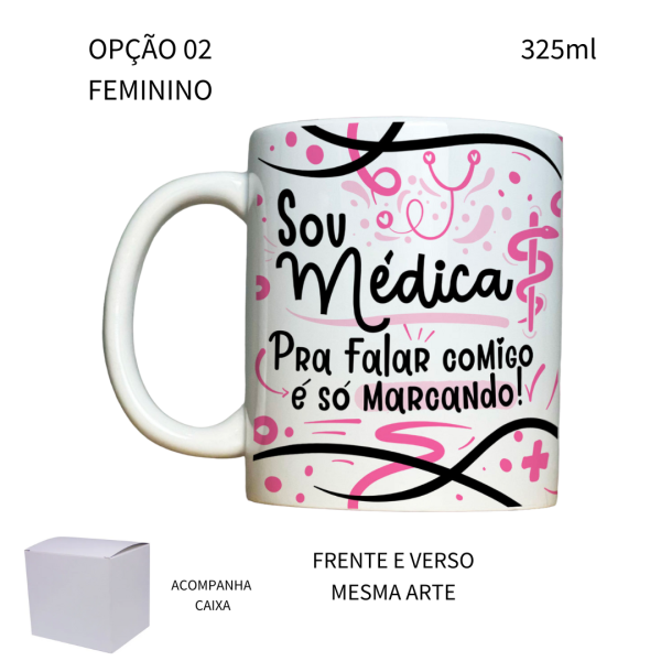 Caneca 325ml Flork Medicina Médica Médico - Image 2