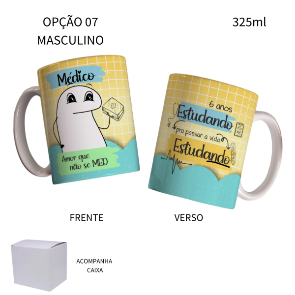 Caneca 325ml Flork Medicina Médica Médico - Image 7