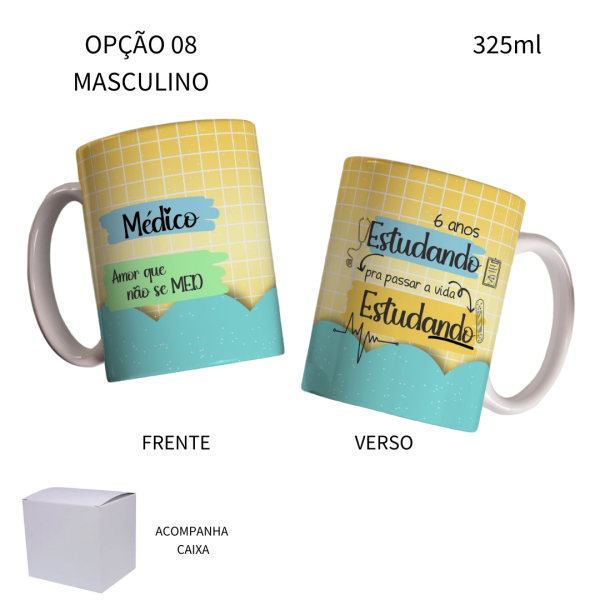 Caneca 325ml Flork Medicina Médica Médico - Image 8
