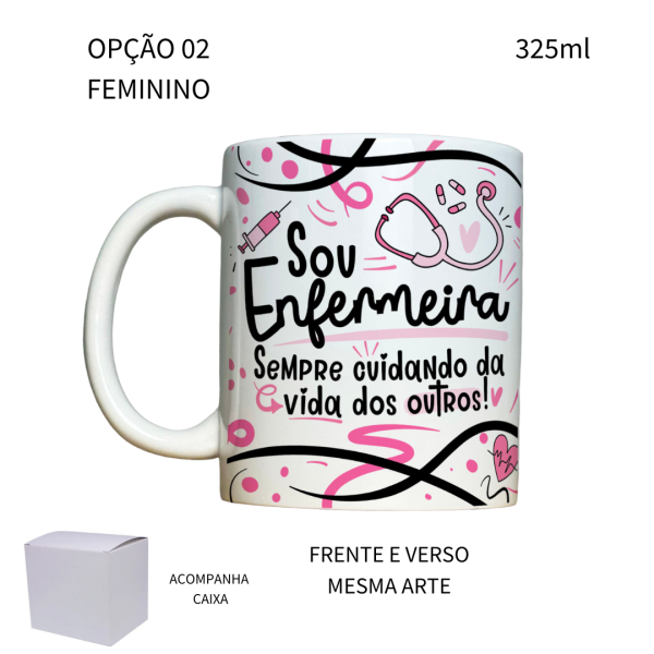 Caneca 325ml Flork Enfermeira Enfermeiro - Image 2