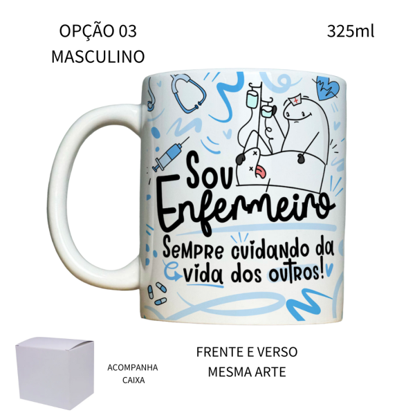 Caneca 325ml Flork Enfermeira Enfermeiro - Image 3