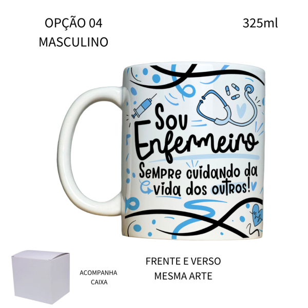 Caneca 325ml Flork Enfermeira Enfermeiro - Image 4