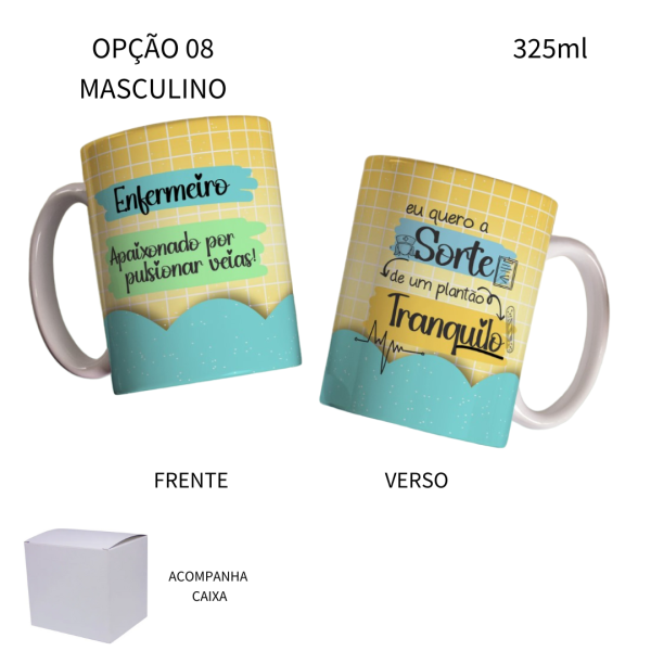Caneca 325ml Flork Enfermeira Enfermeiro - Image 8