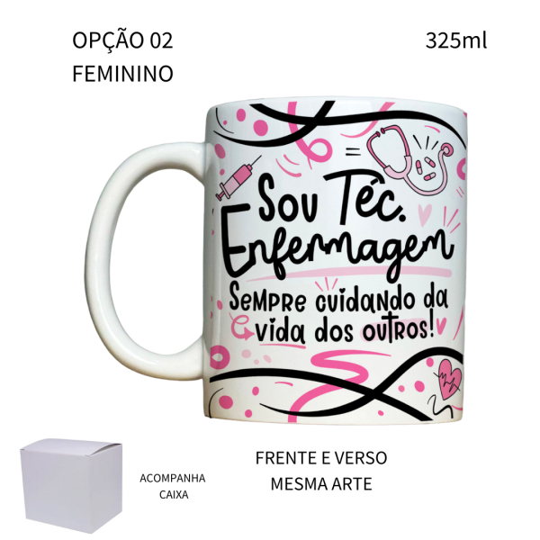 Caneca 325ml Técnico Técnica de Enfermagem - Image 2