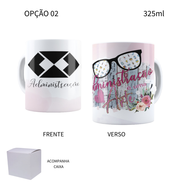 Caneca 325ml Profissões Adm Administrador Administradora - Image 2