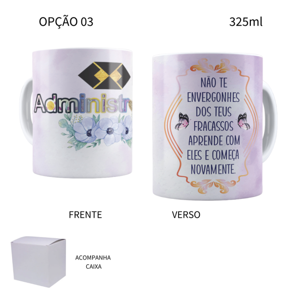Caneca 325ml Profissões Adm Administrador Administradora - Image 3