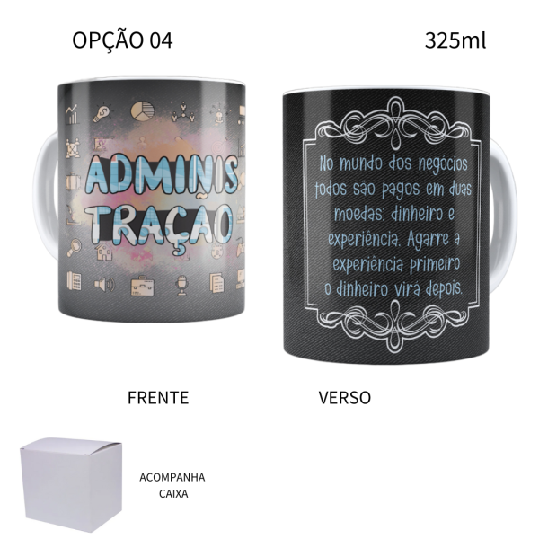 Caneca 325ml Profissões Adm Administrador Administradora - Image 4
