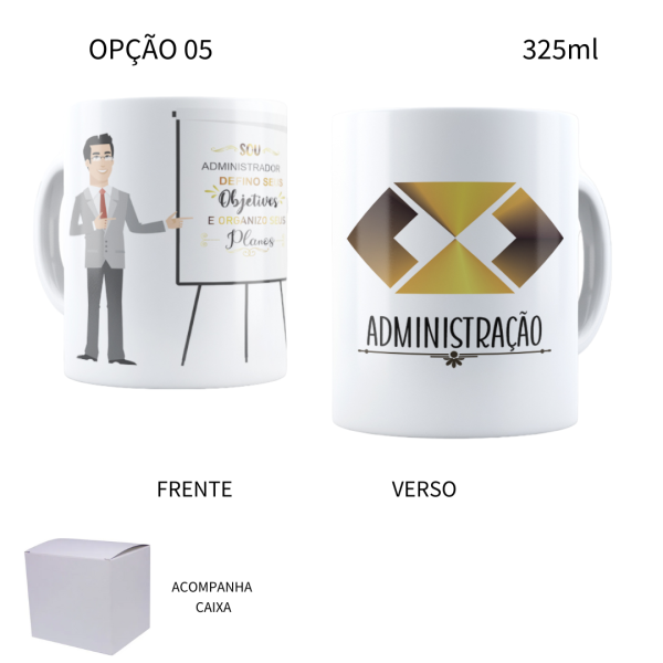 Caneca 325ml Profissões Adm Administrador Administradora - Image 5