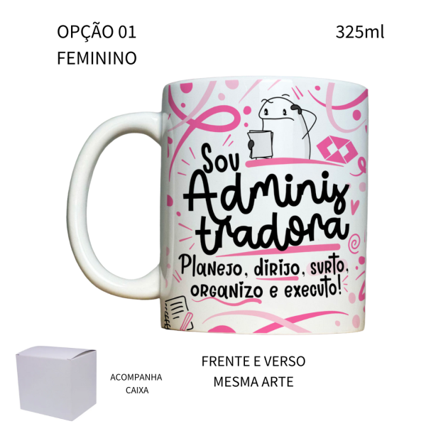 Caneca 325ml Flork Adm Administrador Administradora