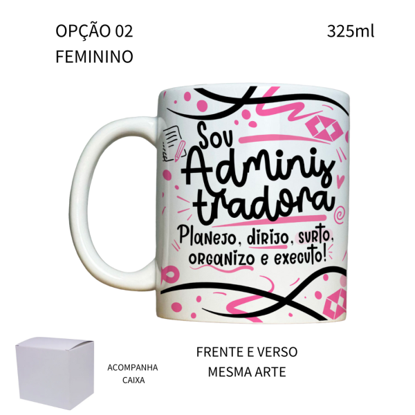 Caneca 325ml Flork Adm Administrador Administradora - Image 2