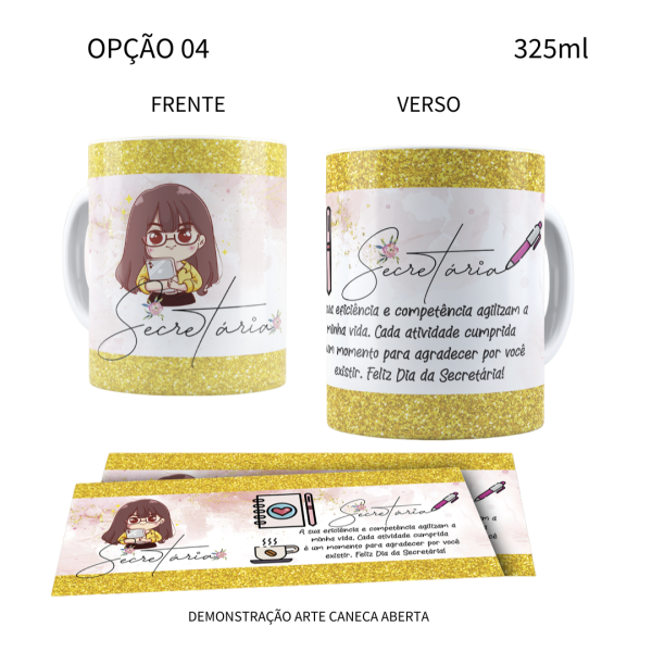 Caneca 325ml Profissões Secretária - Image 4