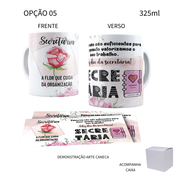Caneca 325ml Profissões Secretária - Image 5