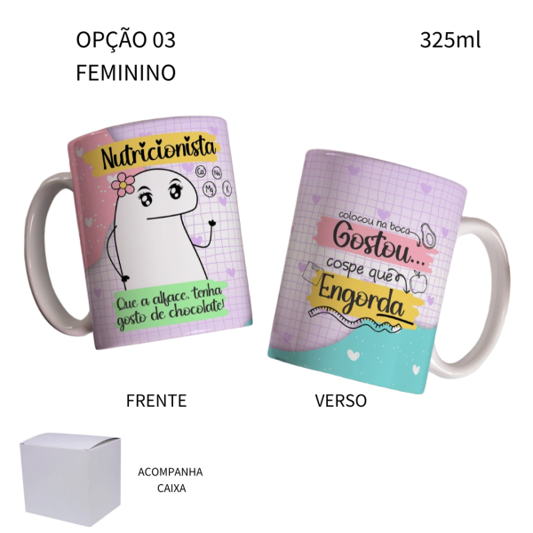Caneca 325ml Flork Profissões Nutricionista - Image 3