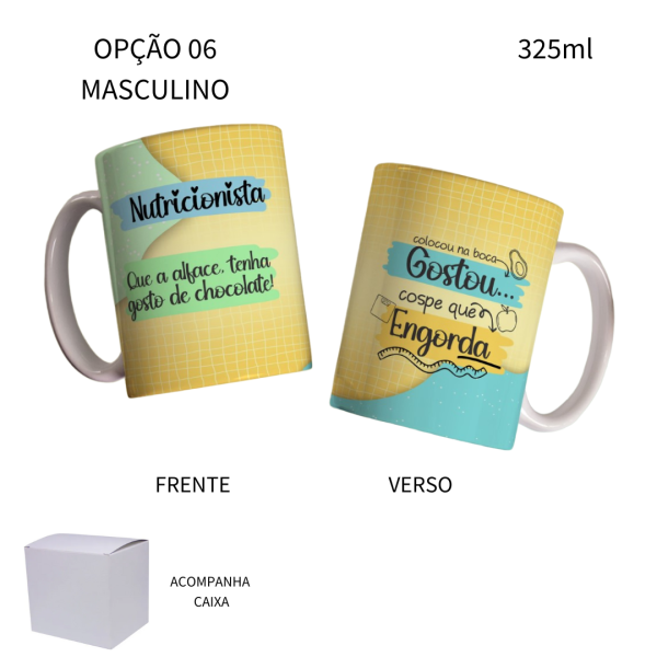 Caneca 325ml Flork Profissões Nutricionista - Image 6