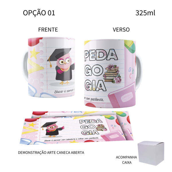 Caneca 325ml Profissões Pedagogia Pedagoga