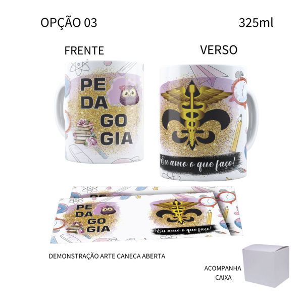 Caneca 325ml Profissões Pedagogia Pedagoga - Image 3