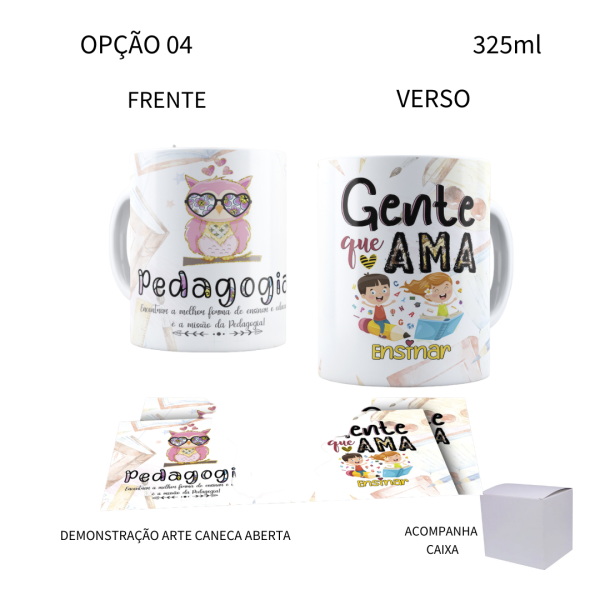 Caneca 325ml Profissões Pedagogia Pedagoga - Image 4