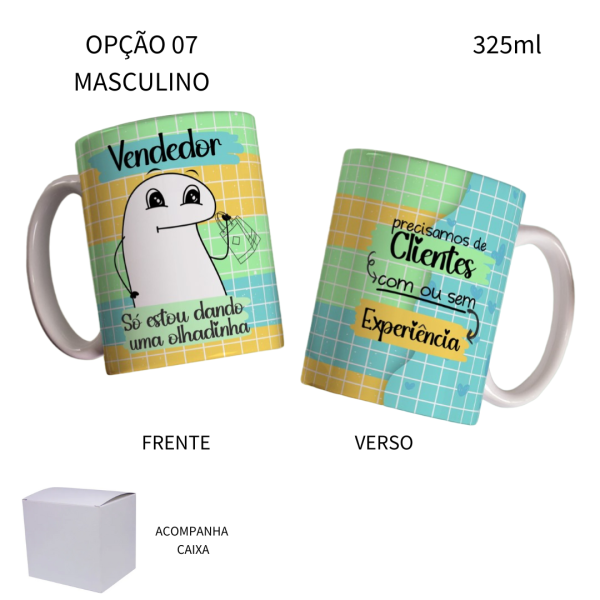 Caneca 325ml Flork Profissões Vendedora Vendedor - Image 7