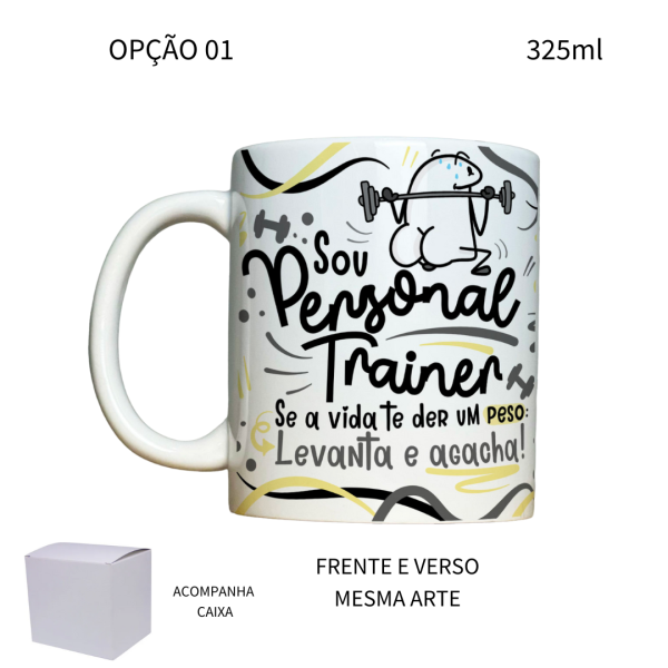 Caneca 325ml Flork Profissões Personal Trainer