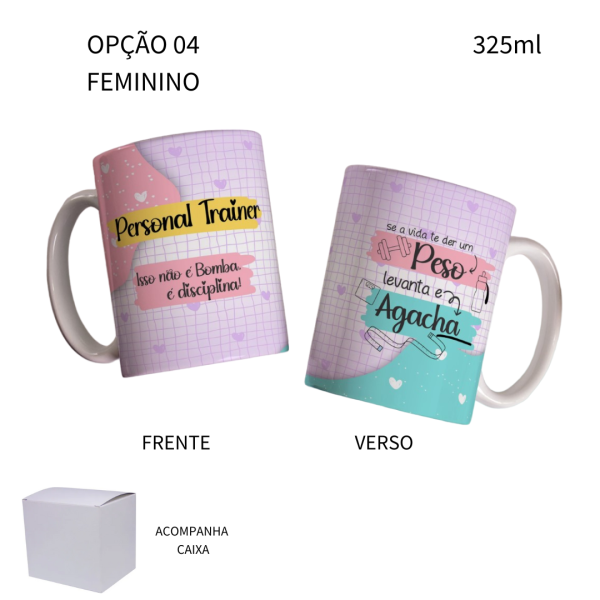 Caneca 325ml Flork Profissões Personal Trainer - Image 4
