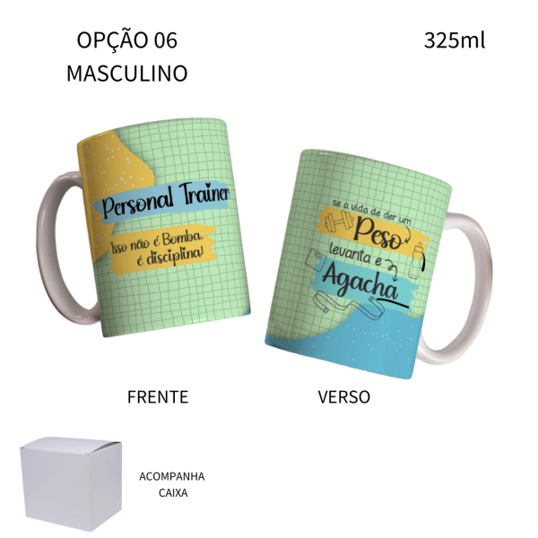 Caneca 325ml Flork Profissões Personal Trainer - Image 6