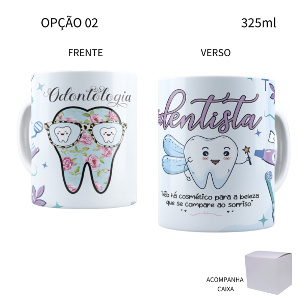 Caneca 325ml Profissões Odontologia Dentista - Image 2