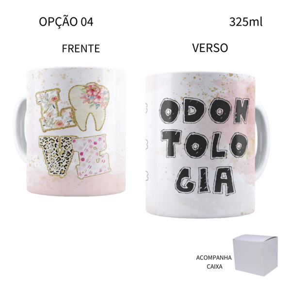 Caneca 325ml Profissões Odontologia Dentista - Image 4