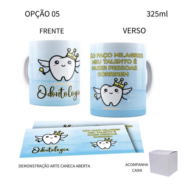 Caneca 325ml Profissões Odontologia Dentista - Image 5