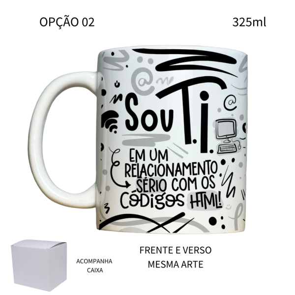 Caneca 325ml Flork Profissões T.I. Tecnologia da Informação - Image 2