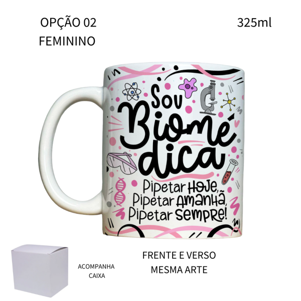 Caneca 325ml Flork Profissões Biomédica Biomédico - Image 2