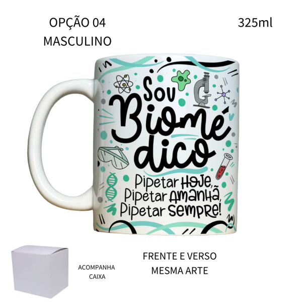 Caneca 325ml Flork Profissões Biomédica Biomédico - Image 4