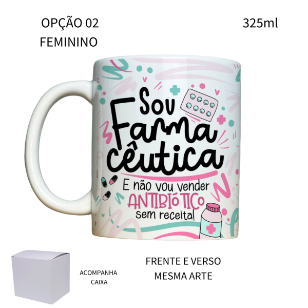 Caneca 325ml Flork Farmácia Farmacêutico Farmacêutica - Image 2