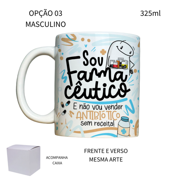 Caneca 325ml Flork Farmácia Farmacêutico Farmacêutica - Image 3
