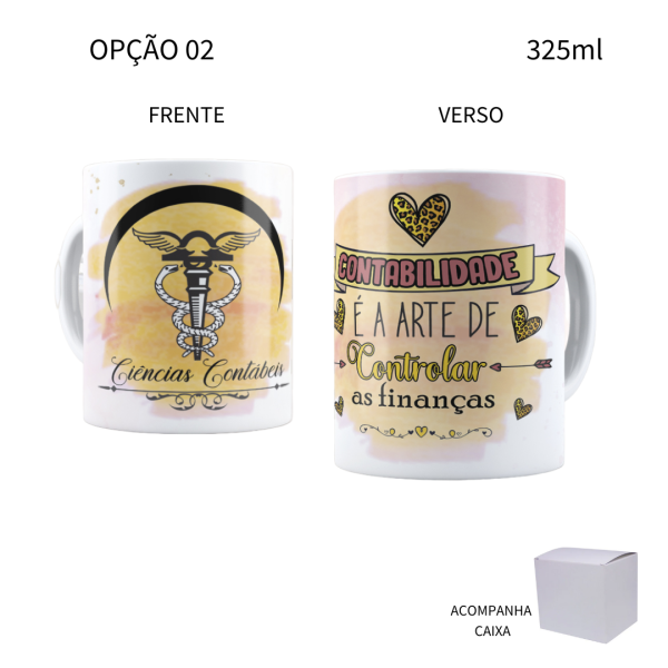 Caneca 325ml Profissões Contabilidade Contador Contadora - Image 2