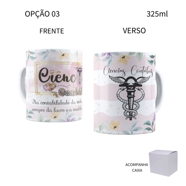 Caneca 325ml Profissões Contabilidade Contador Contadora - Image 3