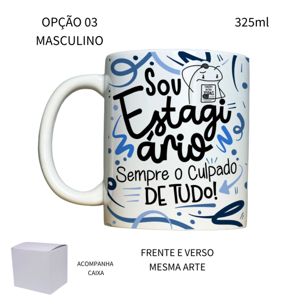 Caneca 325ml Flork Profissões Estagiário Estagiária - Image 3