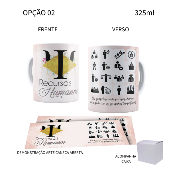 Caneca 325ml Profissões RH Recursos Humanos - Image 2