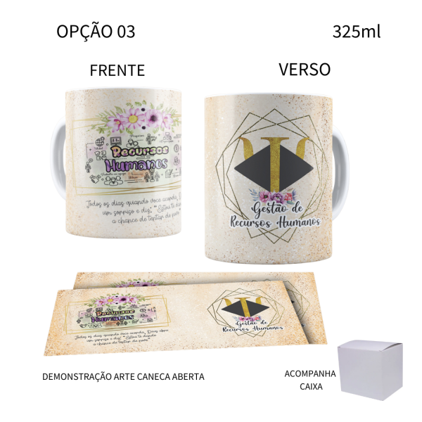 Caneca 325ml Profissões RH Recursos Humanos - Image 3