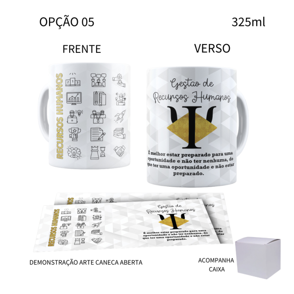 Caneca 325ml Profissões RH Recursos Humanos - Image 5