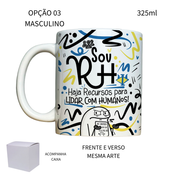 Caneca 325ml Flork Profissões RH Recursos Humanos - Image 3