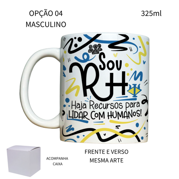 Caneca 325ml Flork Profissões RH Recursos Humanos - Image 4