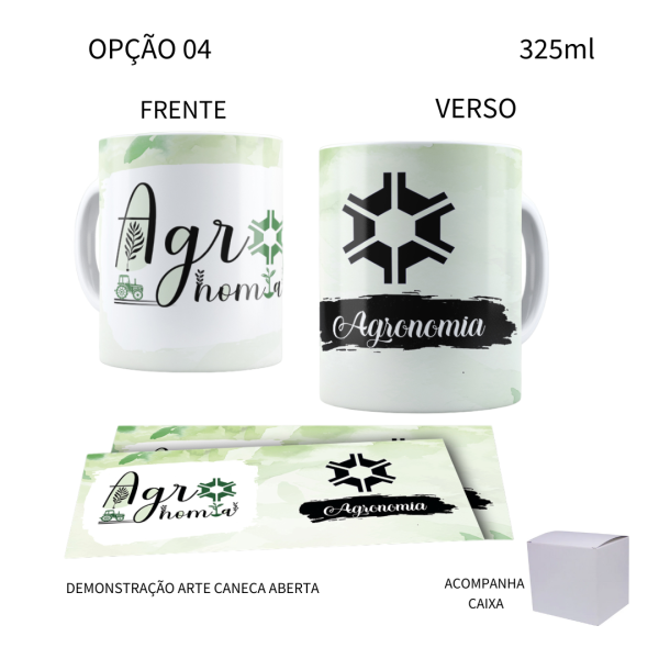 Caneca 325ml Profissões Agronomia Agrônomo Agrônoma - Image 4