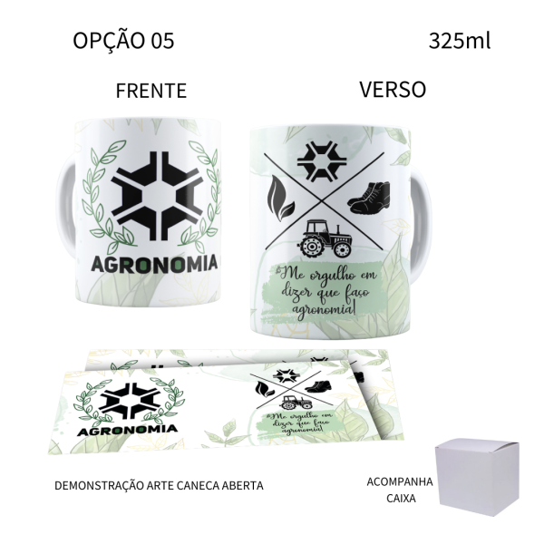 Caneca 325ml Profissões Agronomia Agrônomo Agrônoma - Image 5