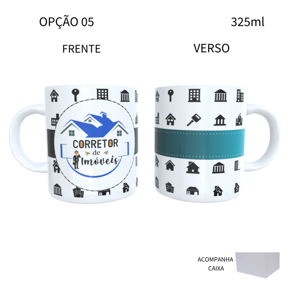 Caneca 325ml Profissões Corretor Corretora de Imóveis - Image 5