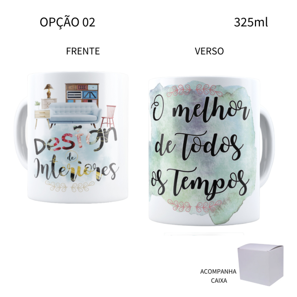 Caneca 325ml Profissões Designer de Interiores - Image 2